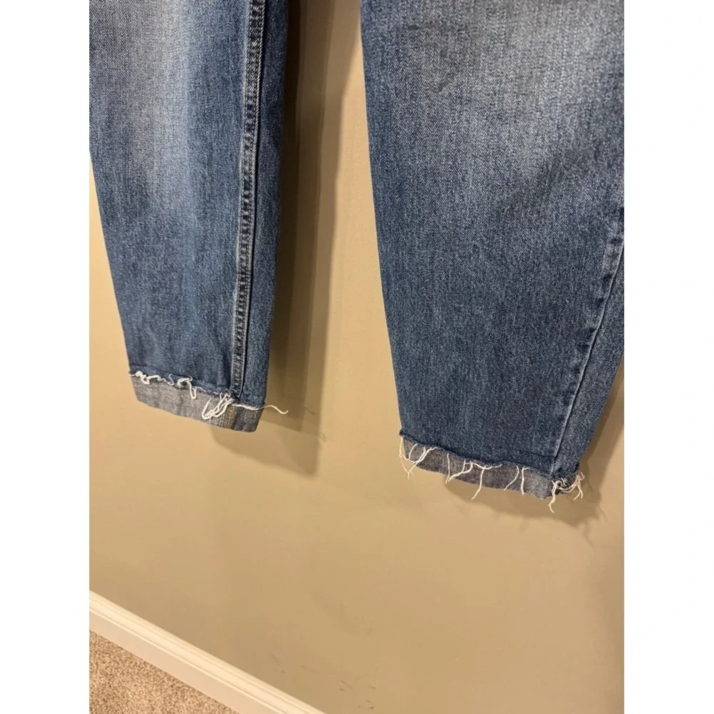Abercrombie & Fitch Jeans Ankle Straight Distressed 8R Medium Wash Women